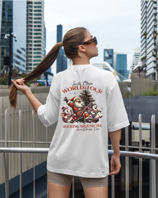 Koszulka świąteczna Gruba Premium <br>Santa Claus World Tour <br>Edycja Limitowana